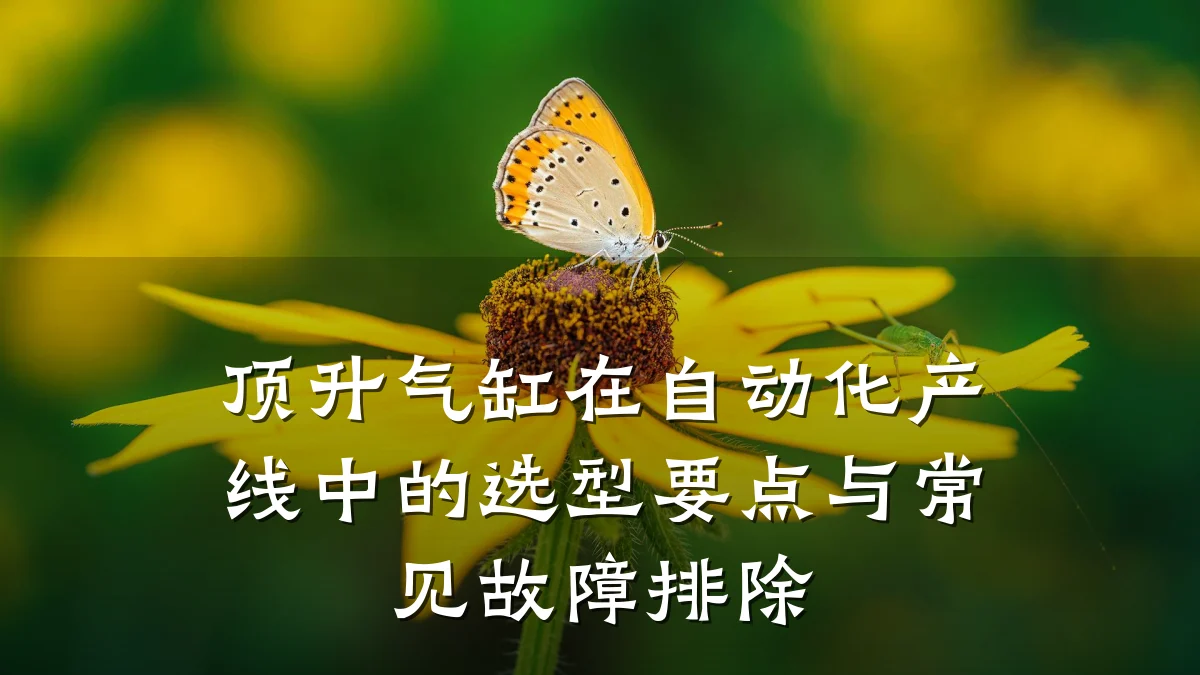 顶升气缸在自动化产线中的选型要点与常见故障排除