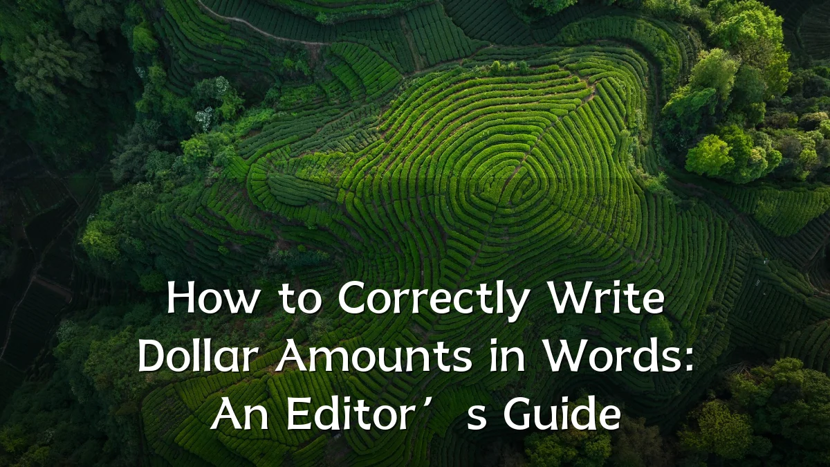 How to Correctly Write Dollar Amounts in Words: An Editor’s Guide