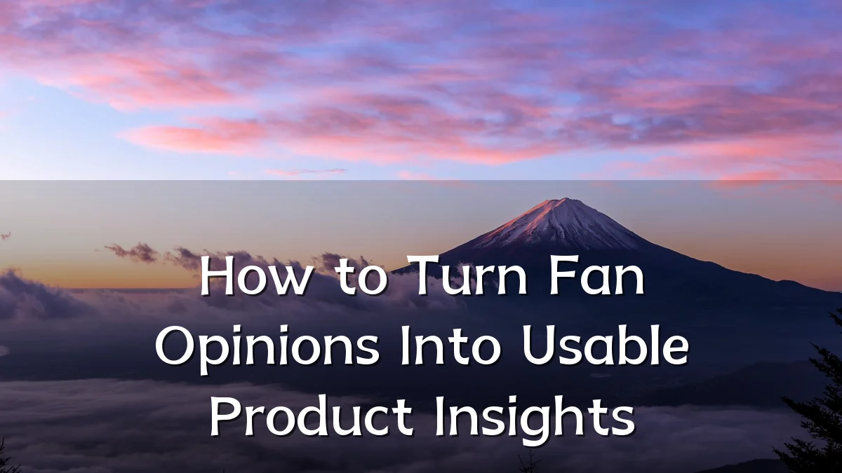 How to Turn Fan Opinions Into Usable Product Insights